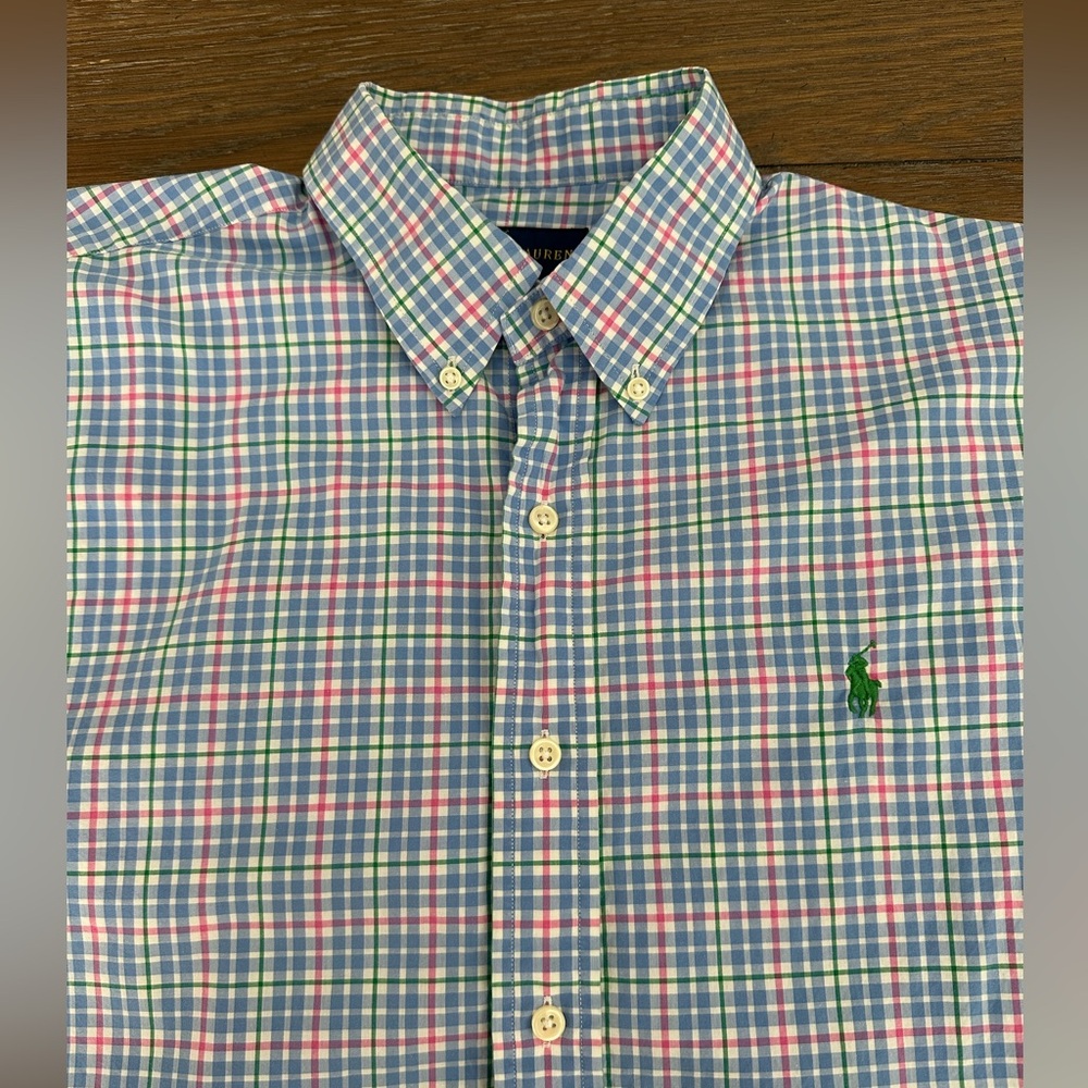 Ralph Lauren 100% Cotton Stretch Long‎ Sleeve Shirt Size M